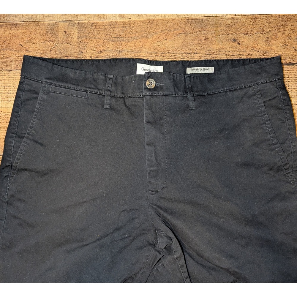 Goodfellow‎ & Co Hennepin Chino Pants Men 38x32 Black Very Good Straight Fit - Picture 7 of 10